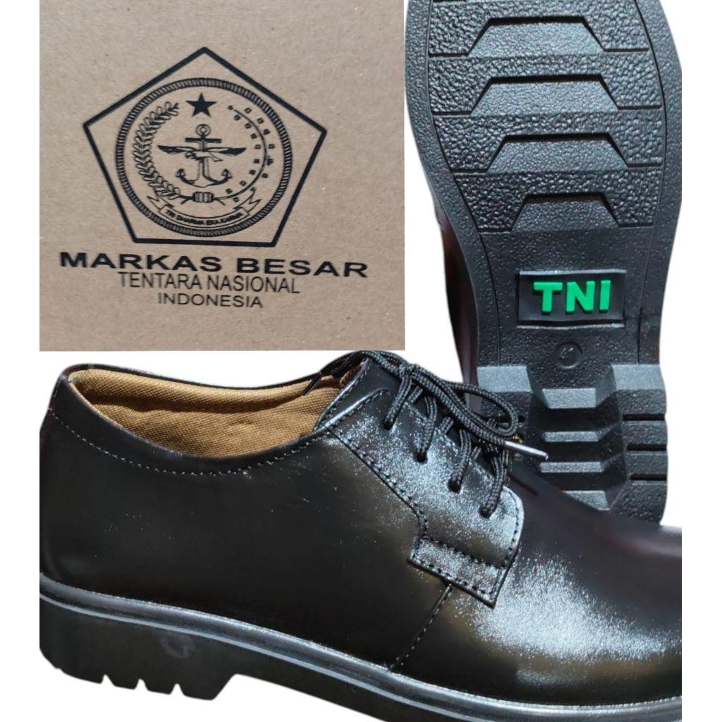 sepatu pdh pria kulit sapi asli jatah TNI polri