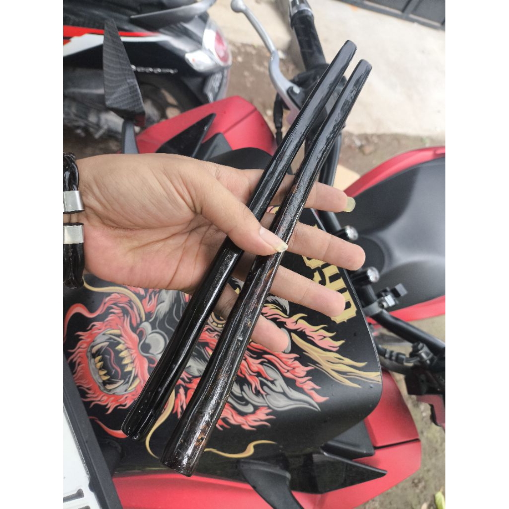 PIPA ONCE KAYU AKAR BAHAR TALI ARUS HITAM SUPER PANJANG 30CM