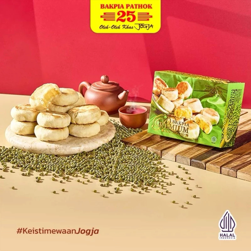 Bakpia Pathok 25 Premium Isi 15 – Rasa Lengkap + Free Vakum Oleh-Oleh Jogja