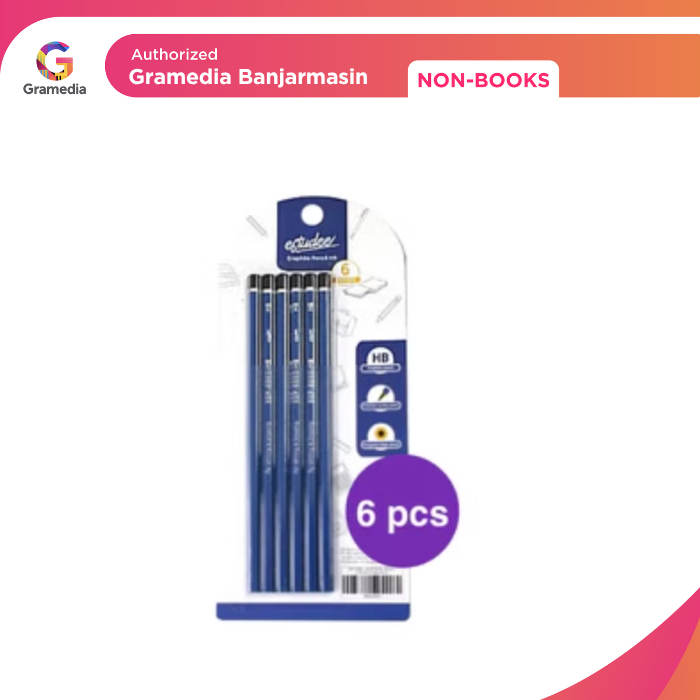 

Gramedia Banjarmasin - Pensil HB Estudee Graphite Pencil Set 6Pcs