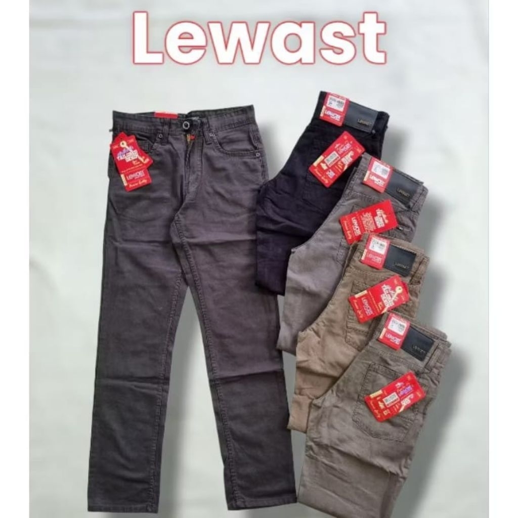 Celana Panjang LEWAST Katun Canvas Premium 100% Original