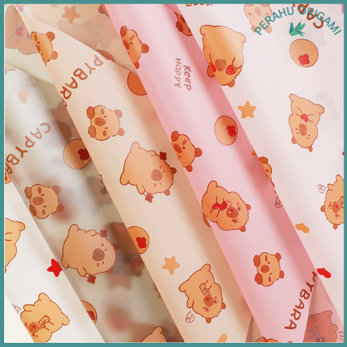 

PACK 20 Flower Wrapping Kertas Bunga Buket Flower Paper Cellophane motif karakter capybara KB83