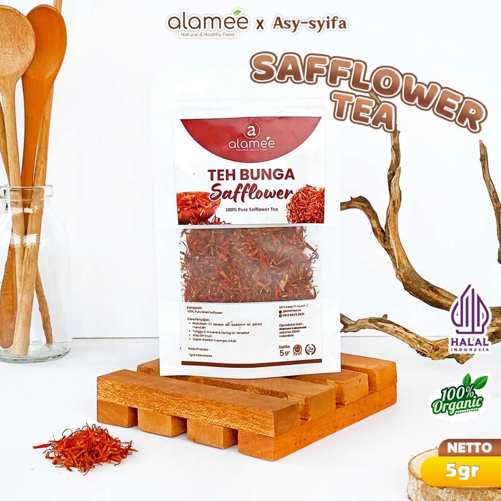

ALAMEE Teh Bunga Safflower Herbal Tea Original Organik 5gr Alami Siap Seduh Minum Minuman Sehat