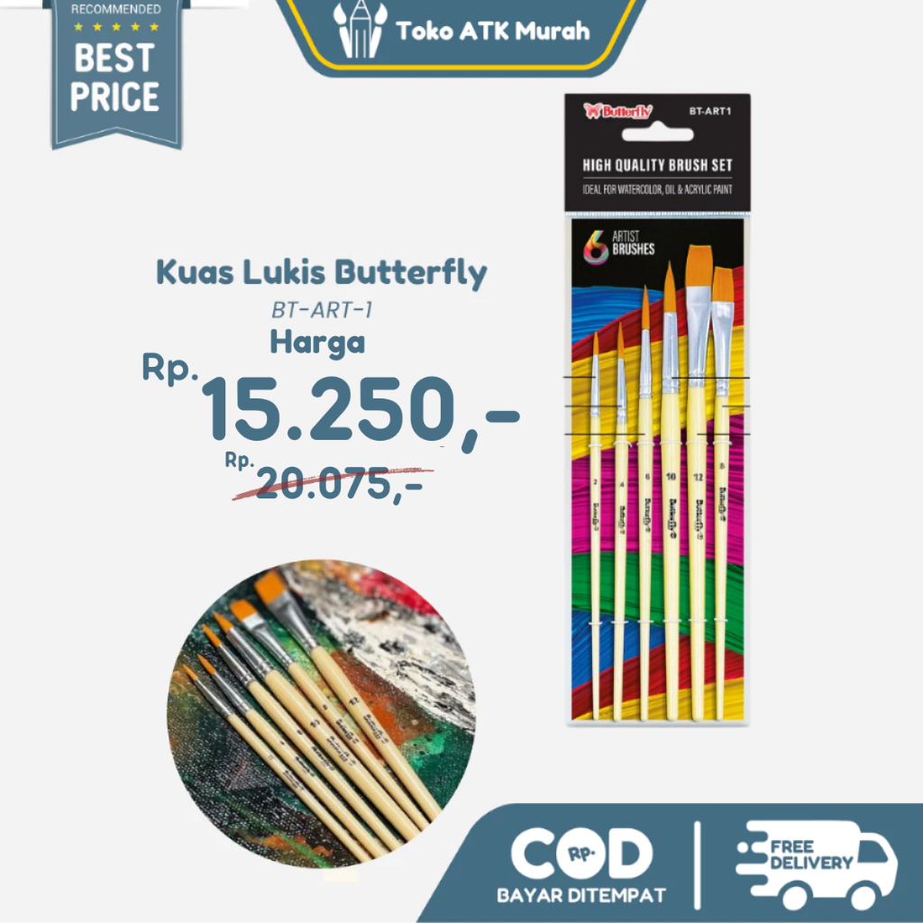 

Kuas Butterfly BT-ART-1 set