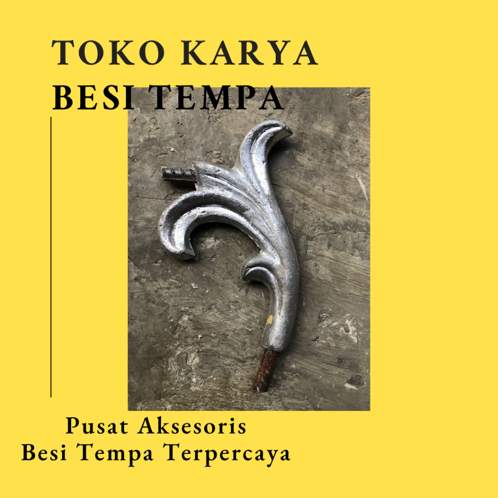 Ornamen Pagar Besi Leaf 48 / Ornamen Pagar Besi Aluminium Daun / Aksesoris Pagar Besi dan Tralis / A