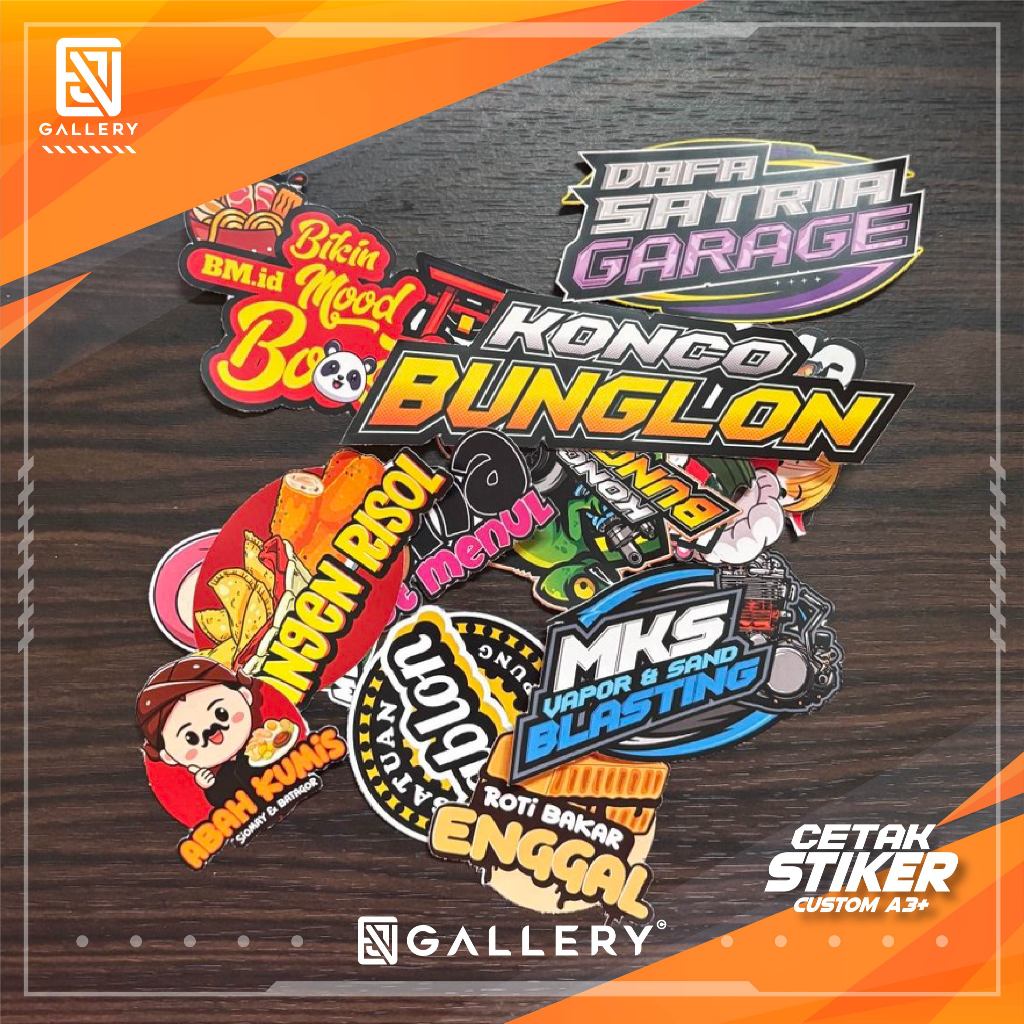 

Cetak Stiker A3+ HD Custom | Vinyl, Chromo, Transparan | Tanpa Cut, Kisscut, Diecut