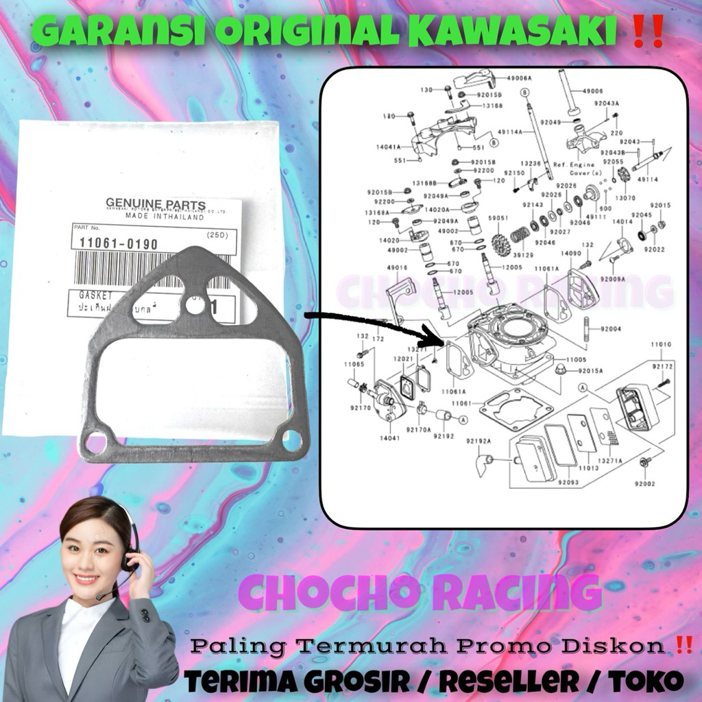 [0190] PROMO DISKON - PAKING TUTUP KUPINGAN SEGITIGA SUPER KIPS KIRI HSAS NINJA R SS RR OLD NEW ZX C