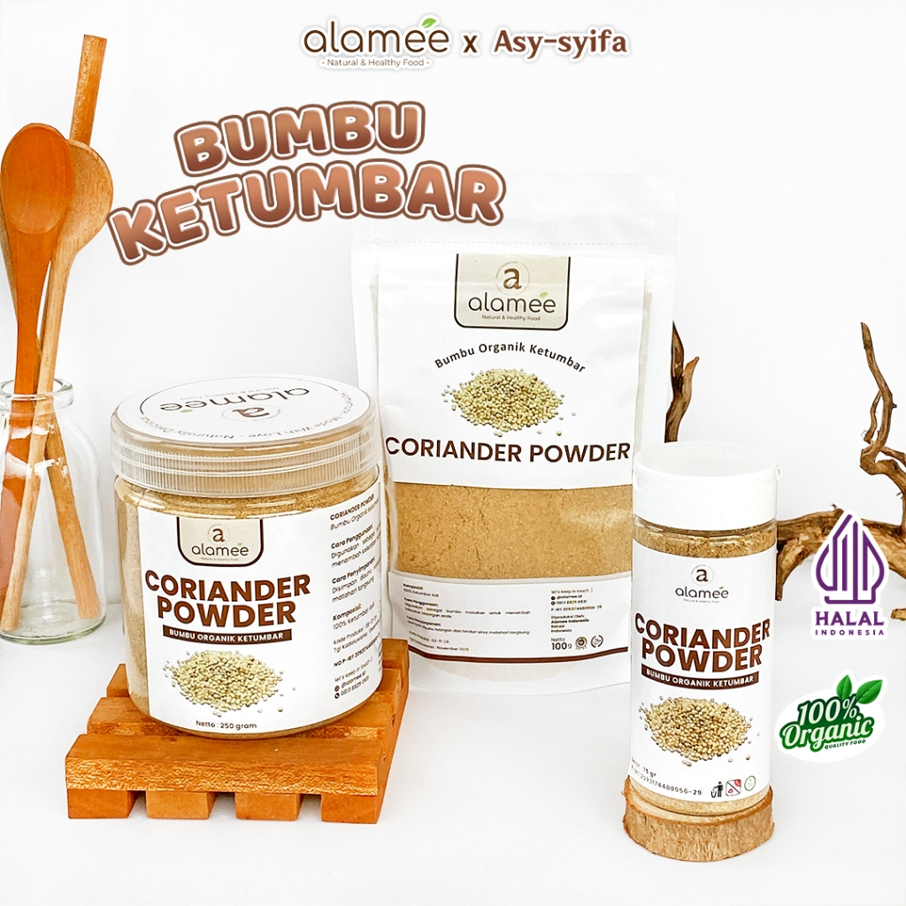 

Ketumbar Bubuk Organik Bumbu Dapur Coriander Powder Rempah Rimpang Murni Asli Tanpa Campuran Alami