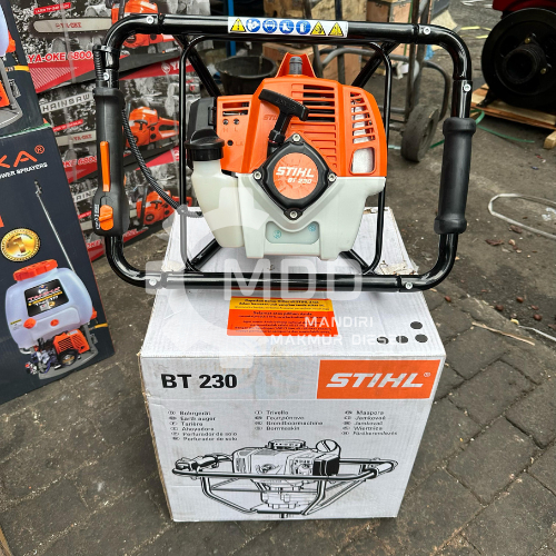 MESIN BOR PELUBANG TANAH STIHL EARTH AUGER  BT 230 COMPLETE SET MATA PILIH DI VARIASI/STIHL BT230 Me