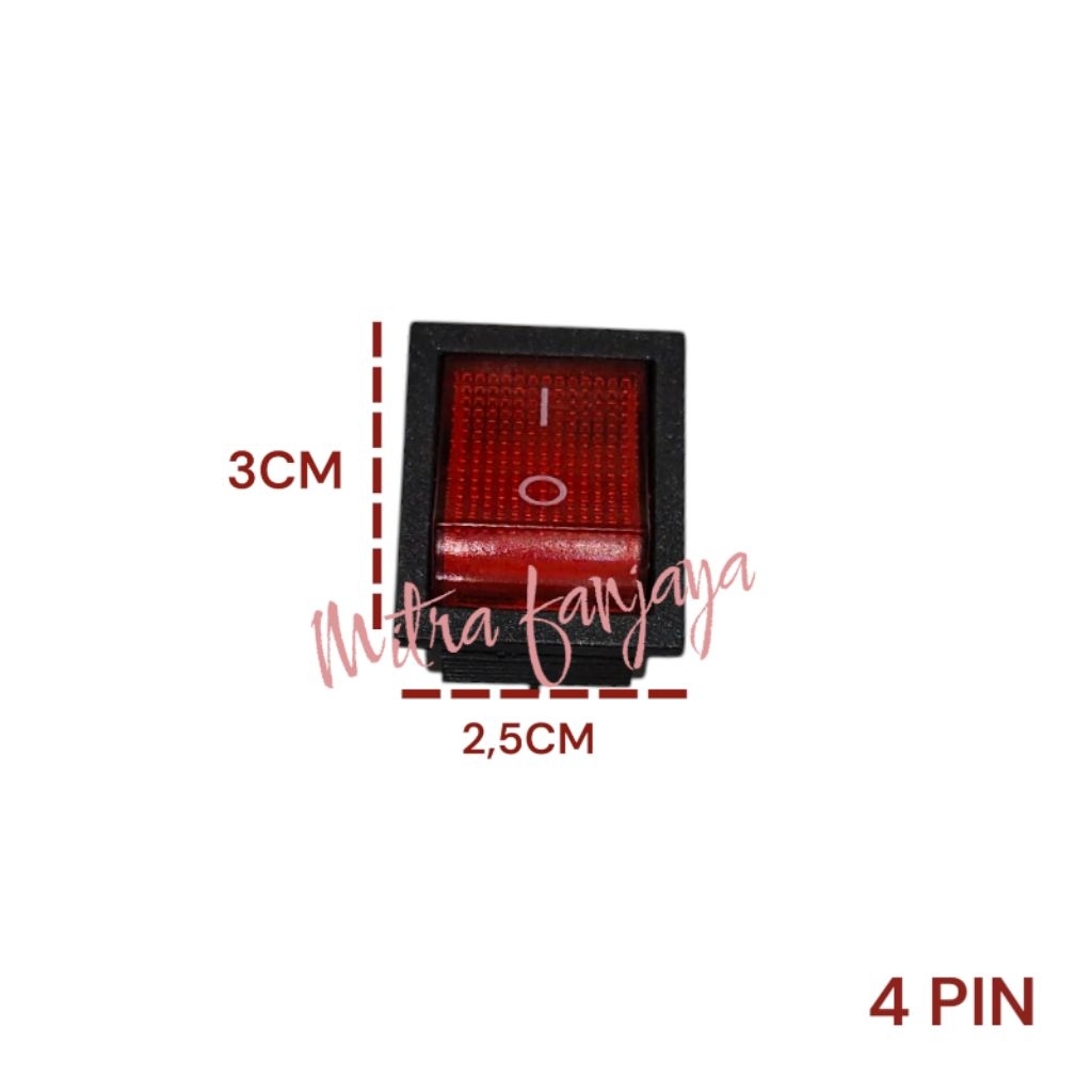 SAKLAR 4 KAKI/ SAKLAR 4 PIN KCD4 SAKLAR ON OFF
