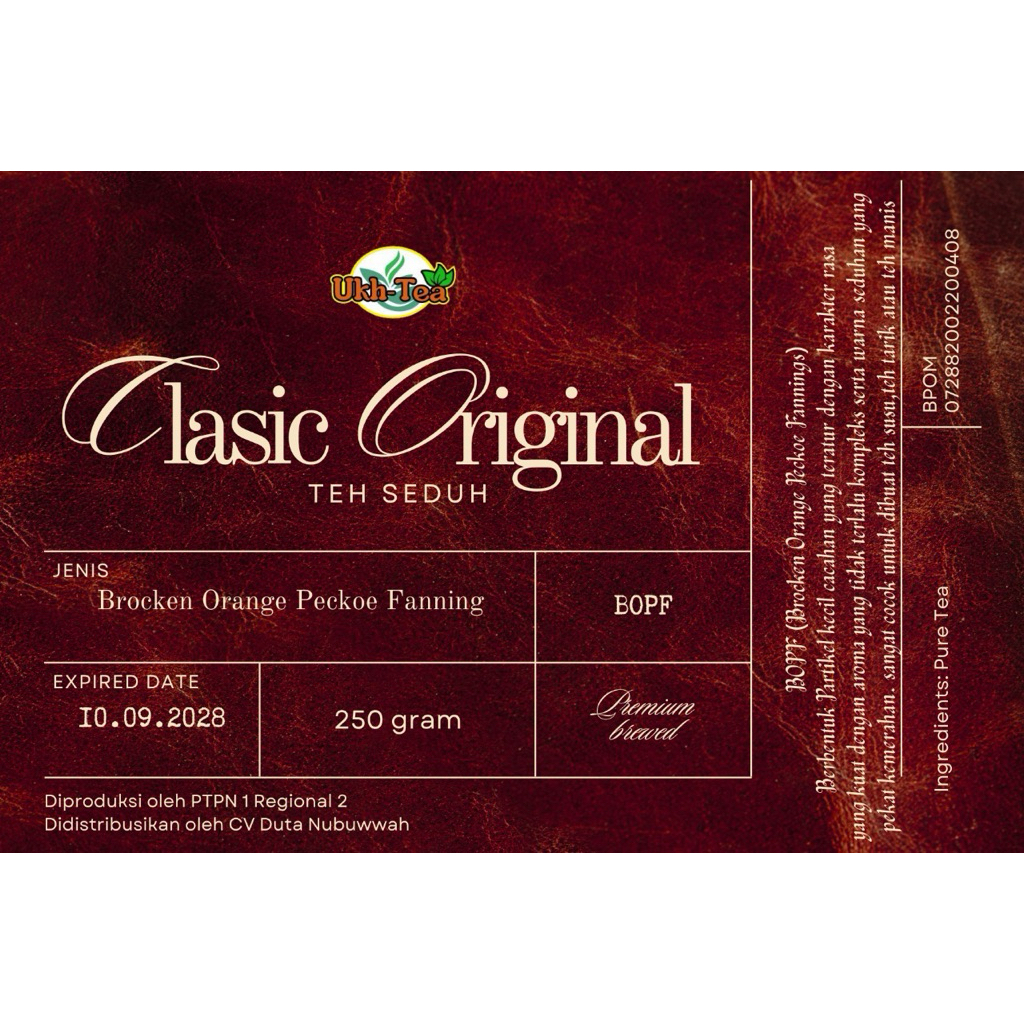 

TehhitamCTC|jenisBOPF|Premium|TehTarik|MilkTea