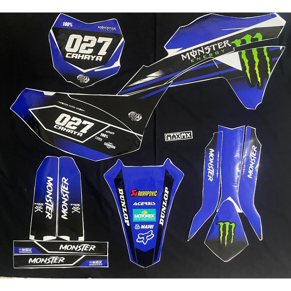 decal klx gordon hitam biru keren