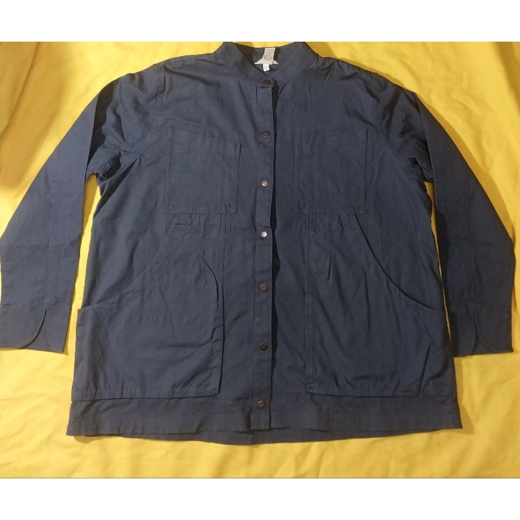 jacket abu trucker parka over size canvas duluth trading preloved