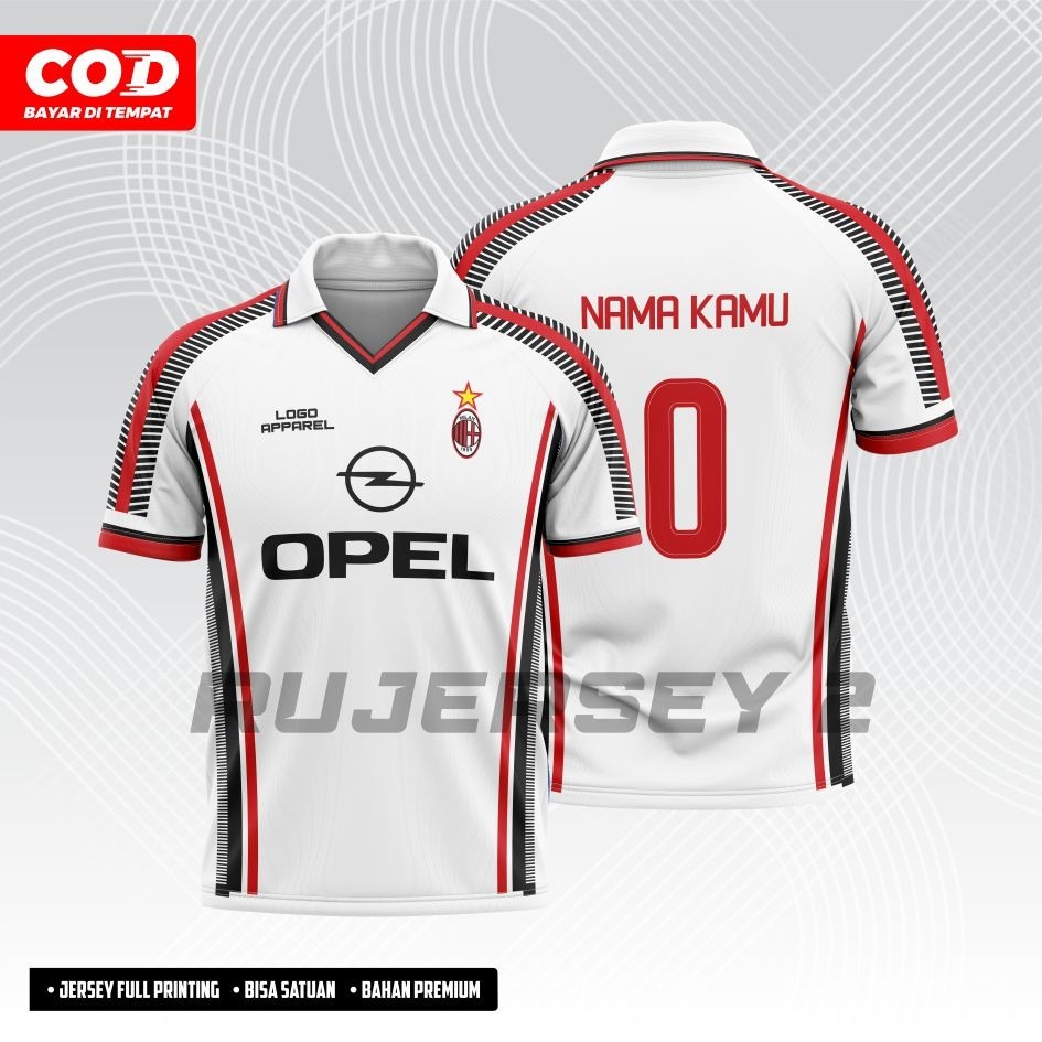 JERSEY MILAN 1997 AWAY PRINTING