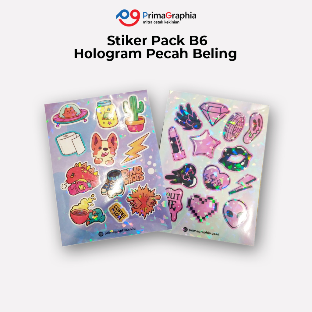 

Stiker Pack Hologram Pecah Beling Ukuran B6