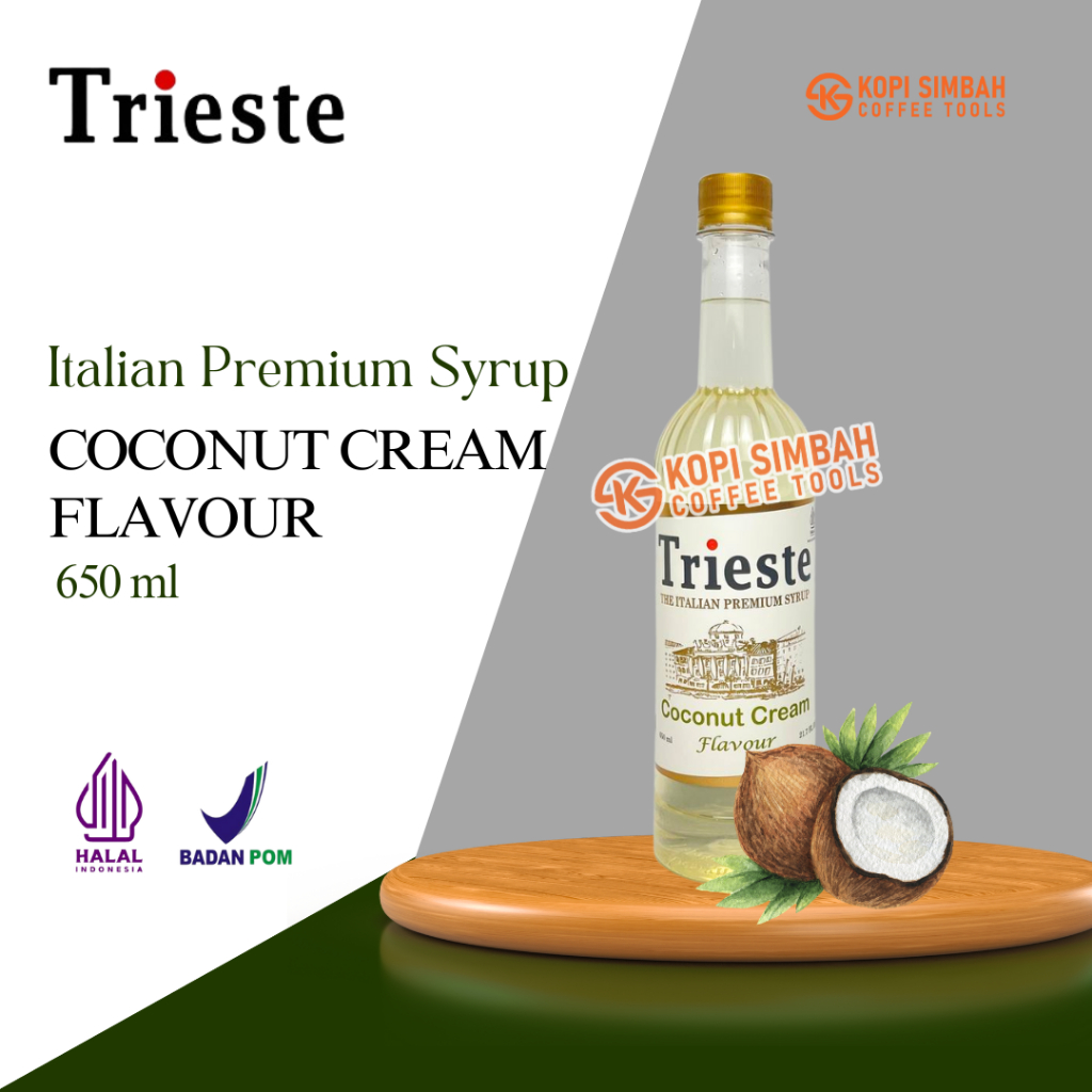 

Syrup TRIESTE Rasa Coconut Cream 650 ml Italian Premium Sirup Flavoured Minuman Bartender Kopi