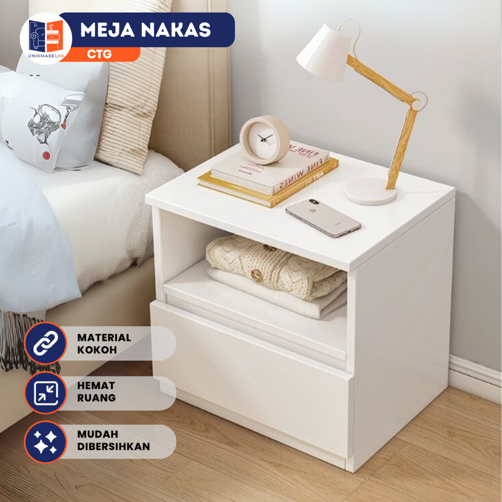 Meja Nakas Kecil Sisi Ranjang Nakas Minimalis Meja Samping Tempat Tidur CTG terbaru - Unik Mabel88