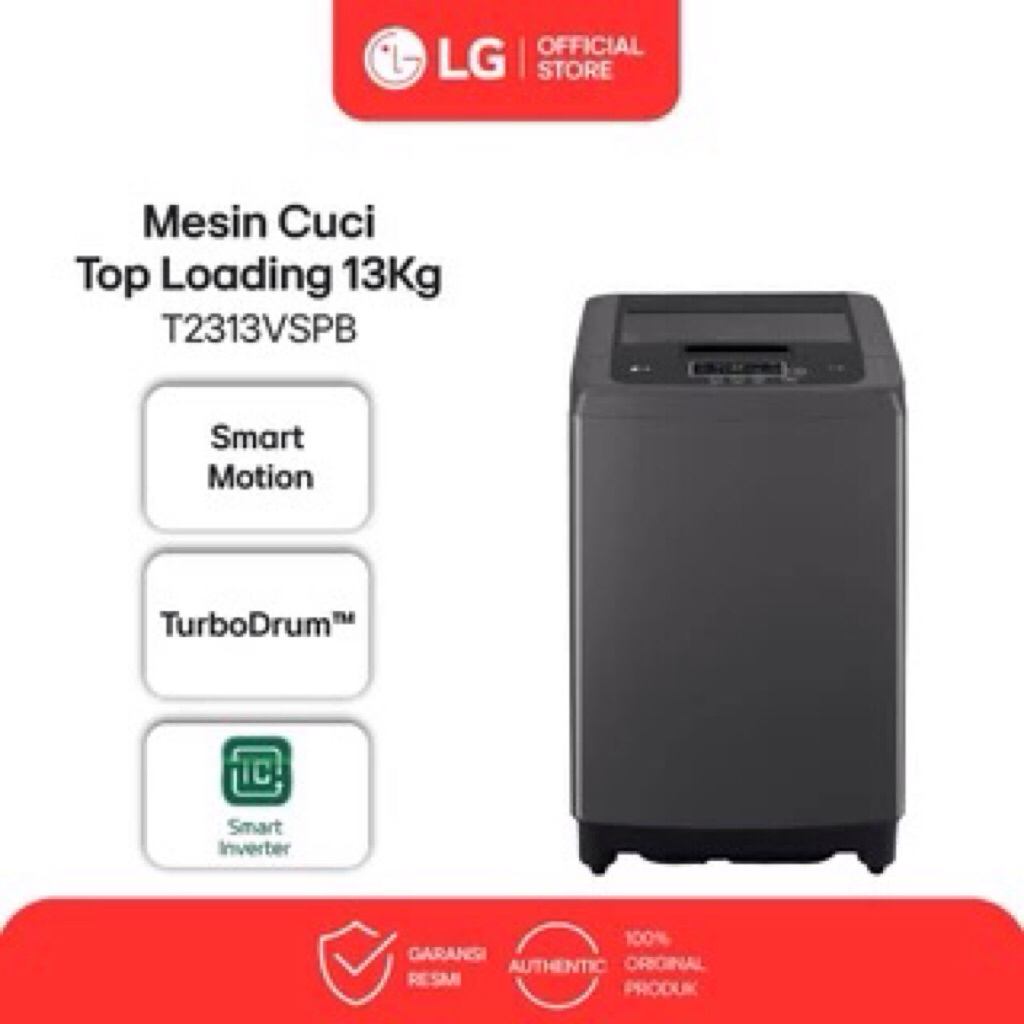 MESIN CUCI LG SMART INVERTER T2313VSPB (13KG) GARANSI 10 TAHUN