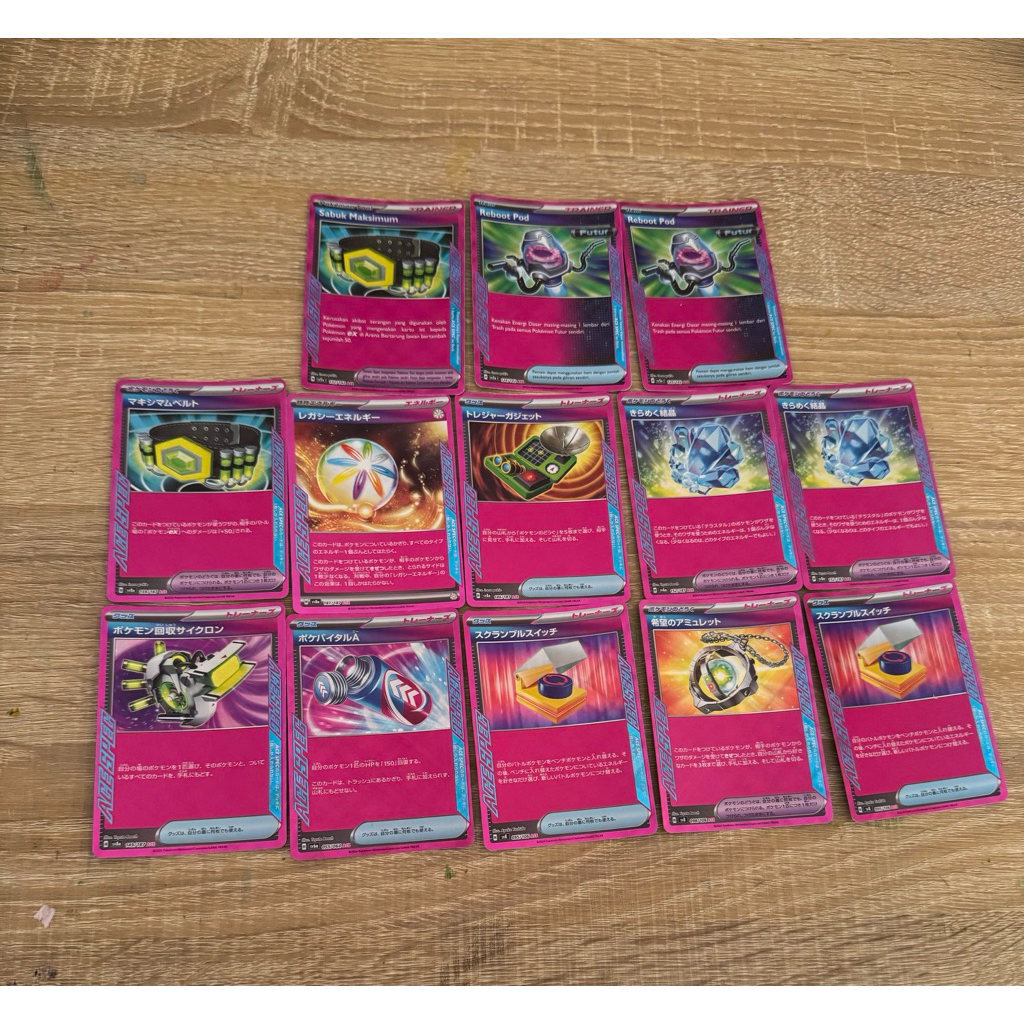 borongan 13 pcs all ace kartu pokemon tcg indonesia dan japan