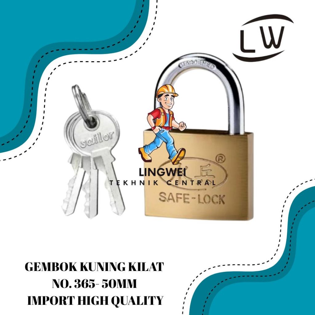 GEMBOK KUNING 50 MM / GEMBOK KOPER 50 MM / GEMBOK PINTU 50 MM