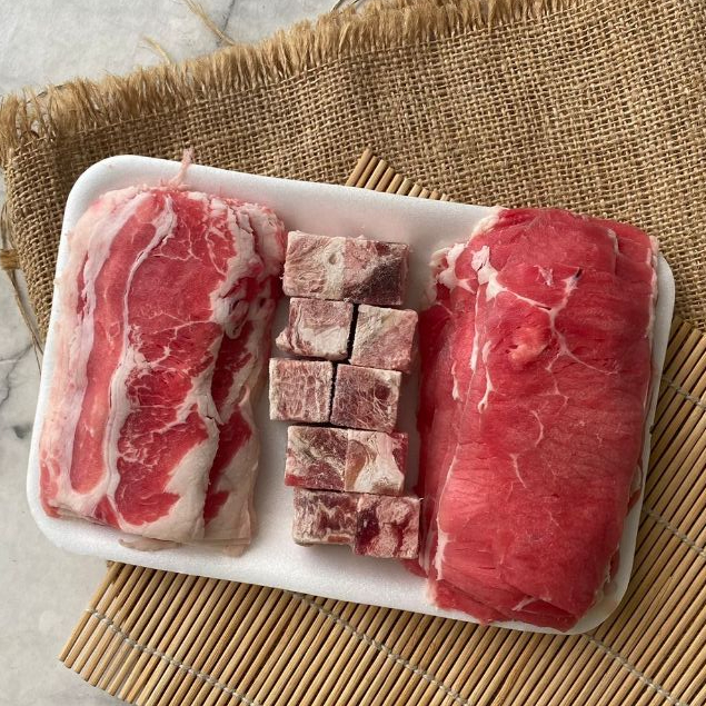

BBQ 3 Package Beef Slice Grill Shabu Hotpot
