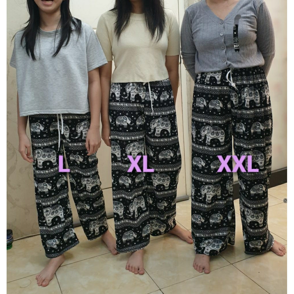 celana kulot gajah L.XL.XXL.bahan voxy yersih dirancang cowo dan cewe pakai melar dari abg sampai de