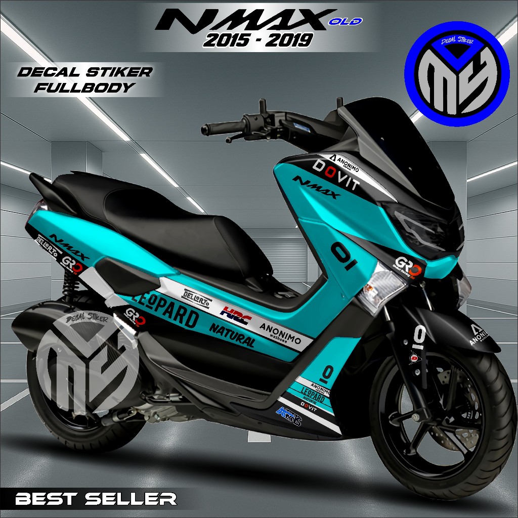 DECAL NMAX OLD 2015 - 2019 - STIKER FULL BLOK NMAX 2015-2019 - STIKER NMAX FULL BODY DESAIN LEOPARD