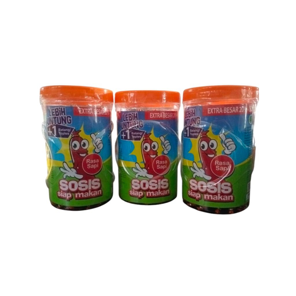 

So Nice Sosis Rasa Sapi Siap Makan Toples isi 24+1pcs
