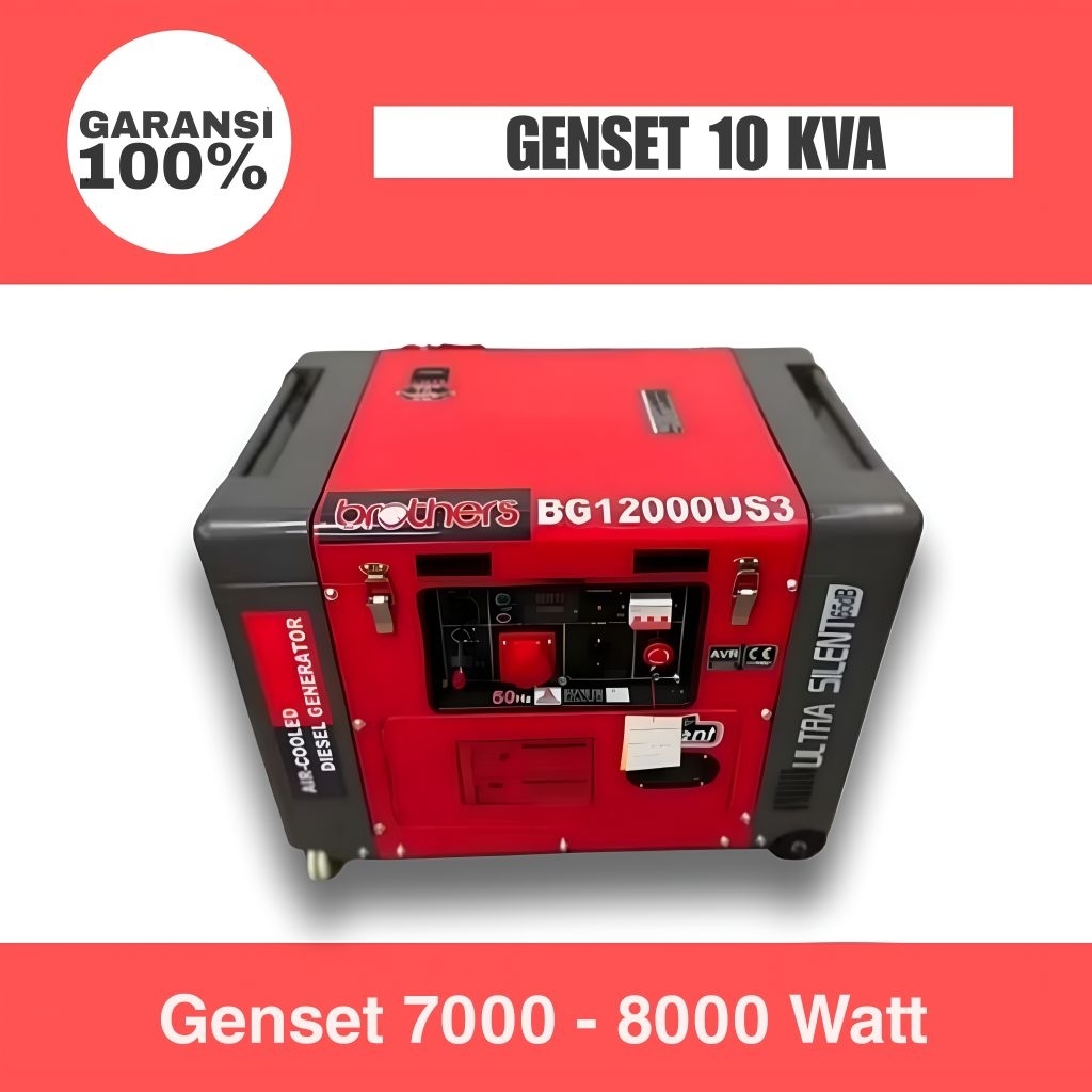 Genset 10 Kva Brothers Silent Portable Genset 7000 - 8000 Watt 10KVA Silent BG12000US3