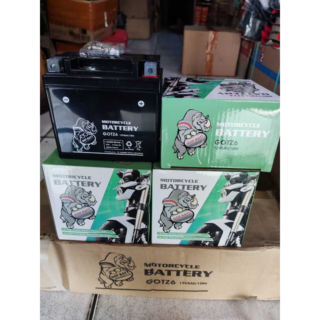 AKI MOTOR KERING ACCU GOF GTZ6S 6Amp Motor VARIO 125 OLD NEW VARIO 150 OLD NEW K35 K36 PCX CBR150