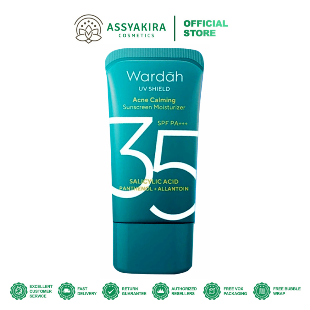 Wardah UV Shield Acne Calming Sunscreen Moisturizer SPF 35 PA+++