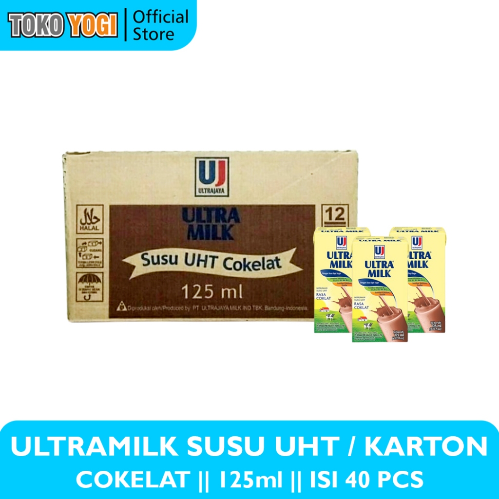 

ULTRAMILK SUSU UHT COKELAT 125ML ISI 40pcs || KARTON