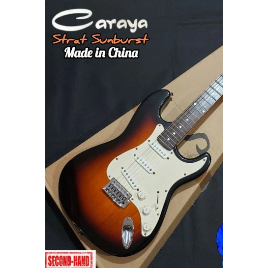 Gitar Caraya Super Strat Sunburst Stratocaster Original Preloved