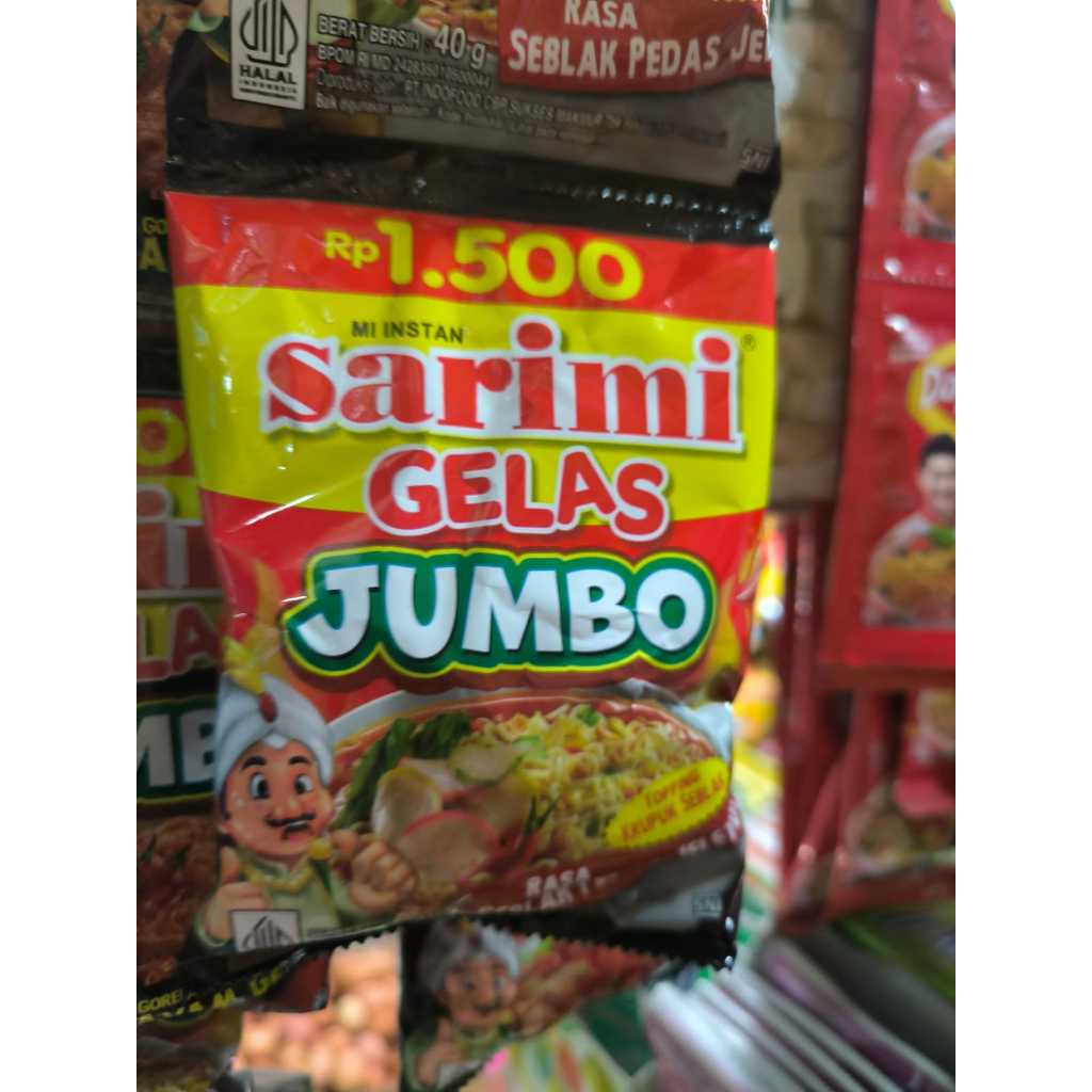 

1 Renceng Sarimi Jumbo Seblak Jeletot isi 10 Renceng x 40 Gram