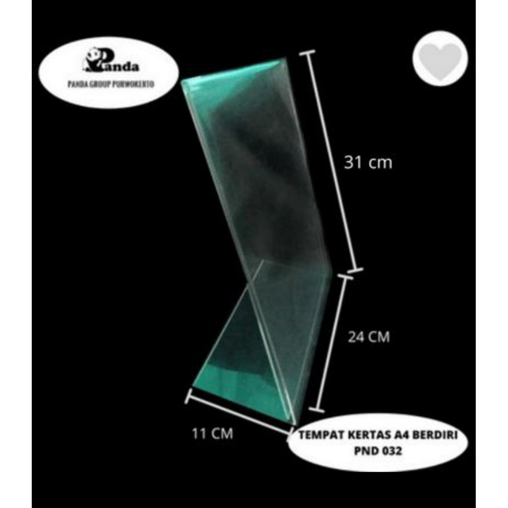 

Acrylic Tempat Kertas A4 Tidur/Potrait/PND 032