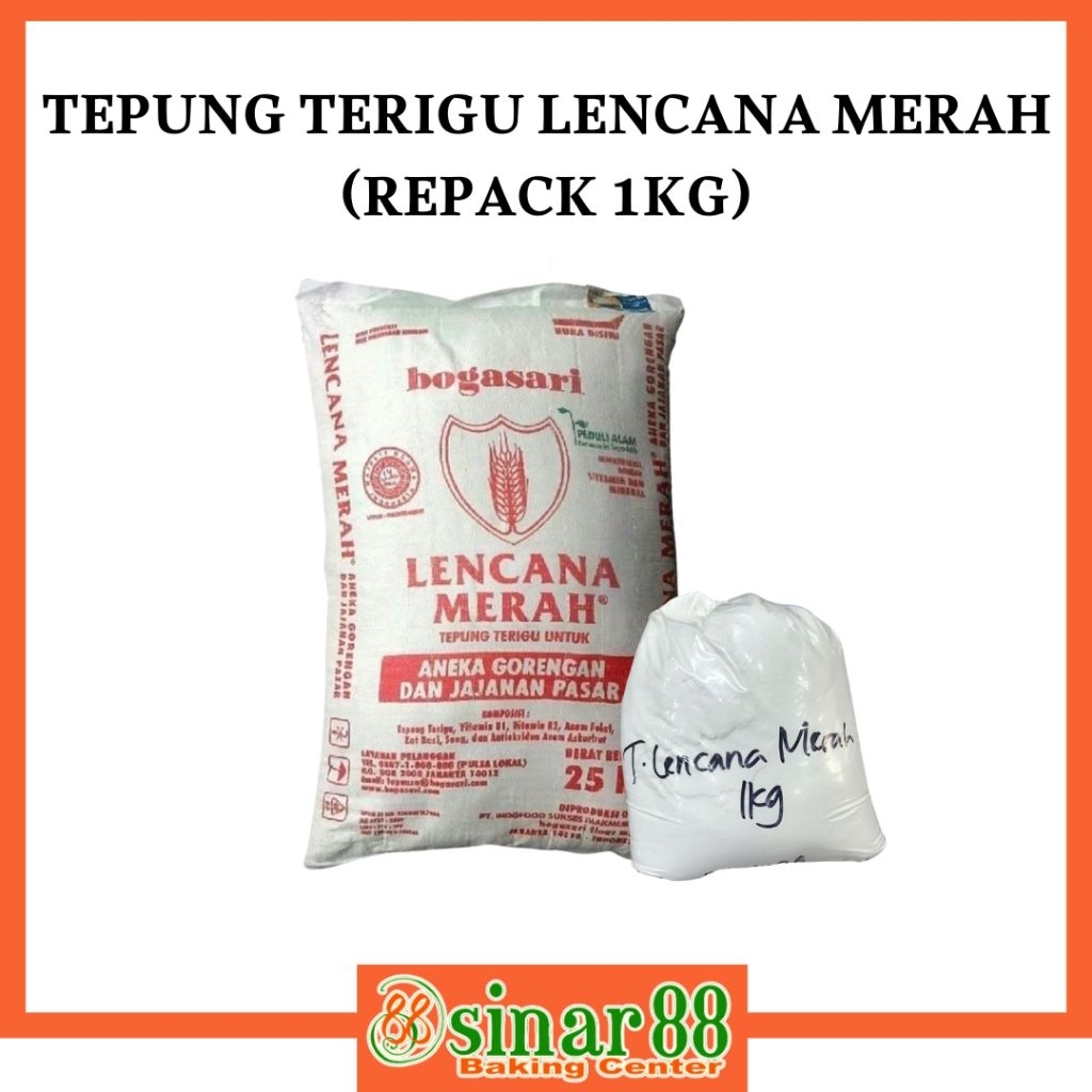 

TEPUNG TERIGU LENCANA MERAH REPACK 1KG