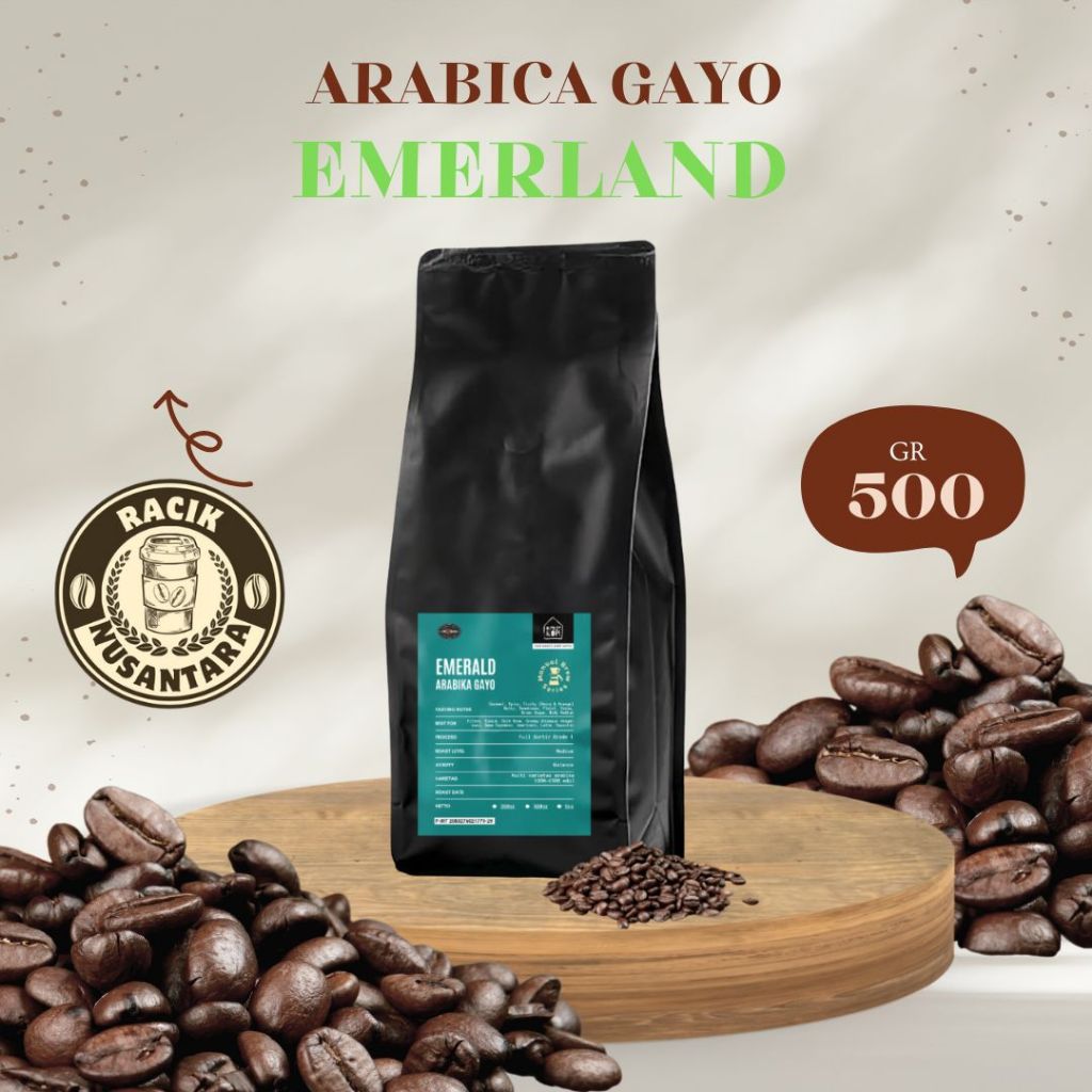 

Kopi Gayo Arabica Emerald – Fullwash Single Origin Aceh, Medium Roast, Grade 1 Asli
