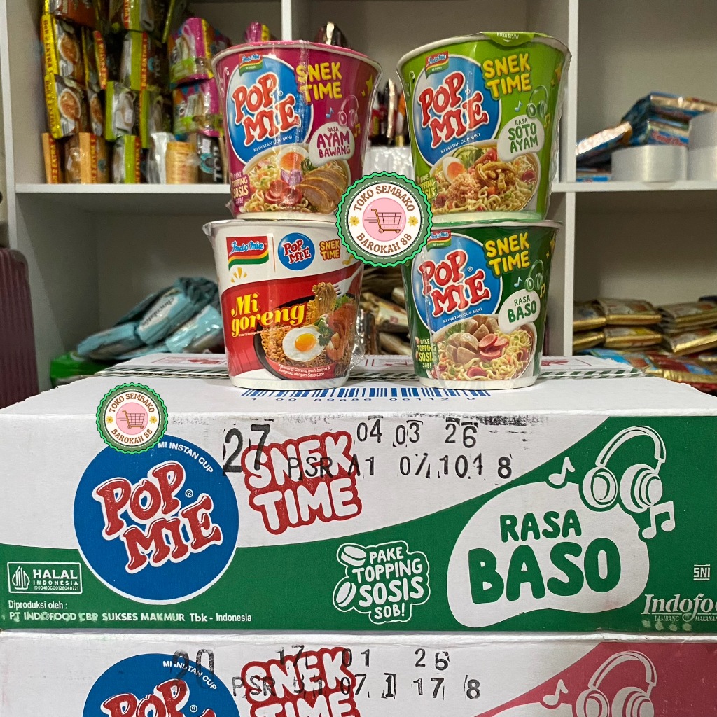 

Pop Mie Snek Time / Pop Mie Mini 1 Dus 12 Cups All Variant