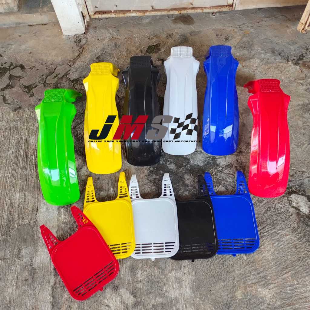 BODY SET JADUL DT 125 2ITEM SPAKBOR DEPAN DT 125 PAPAN NOMER DT 125 TRAIL JADUL