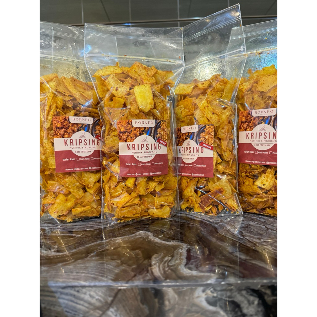 

KERIPIK SINGKONG KHAS PINOH 450gr || KERIPIK SINGKONG KUNYIT || BY BORNEO RECIPE