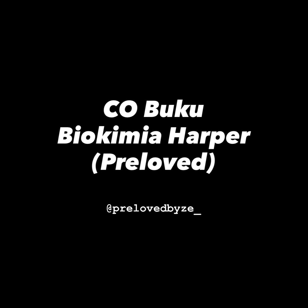 Preloved Buku Biokimia Harper