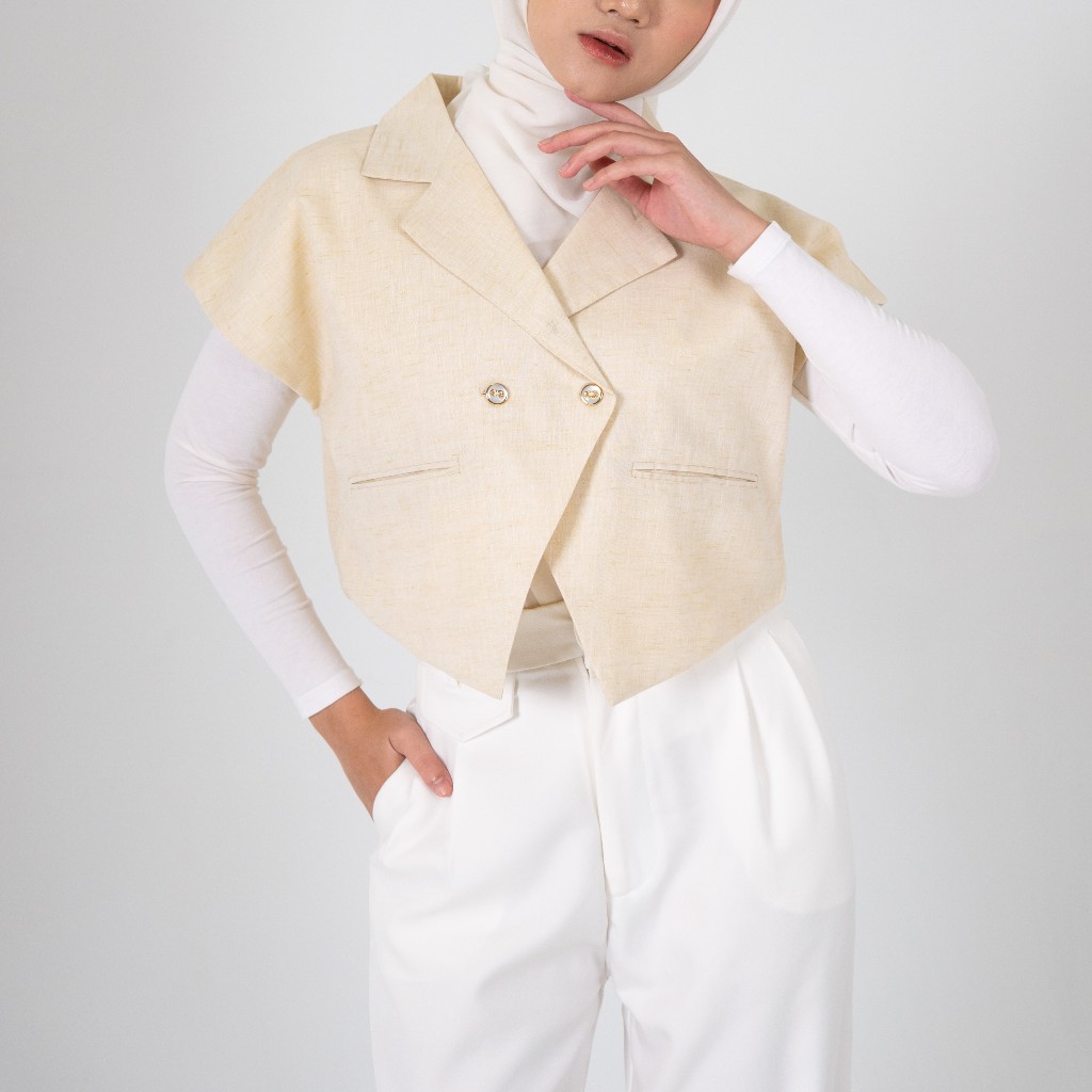 More with Eleven – Vest Rompi Wanita | Nova Boxy Outerwear Formal Casual