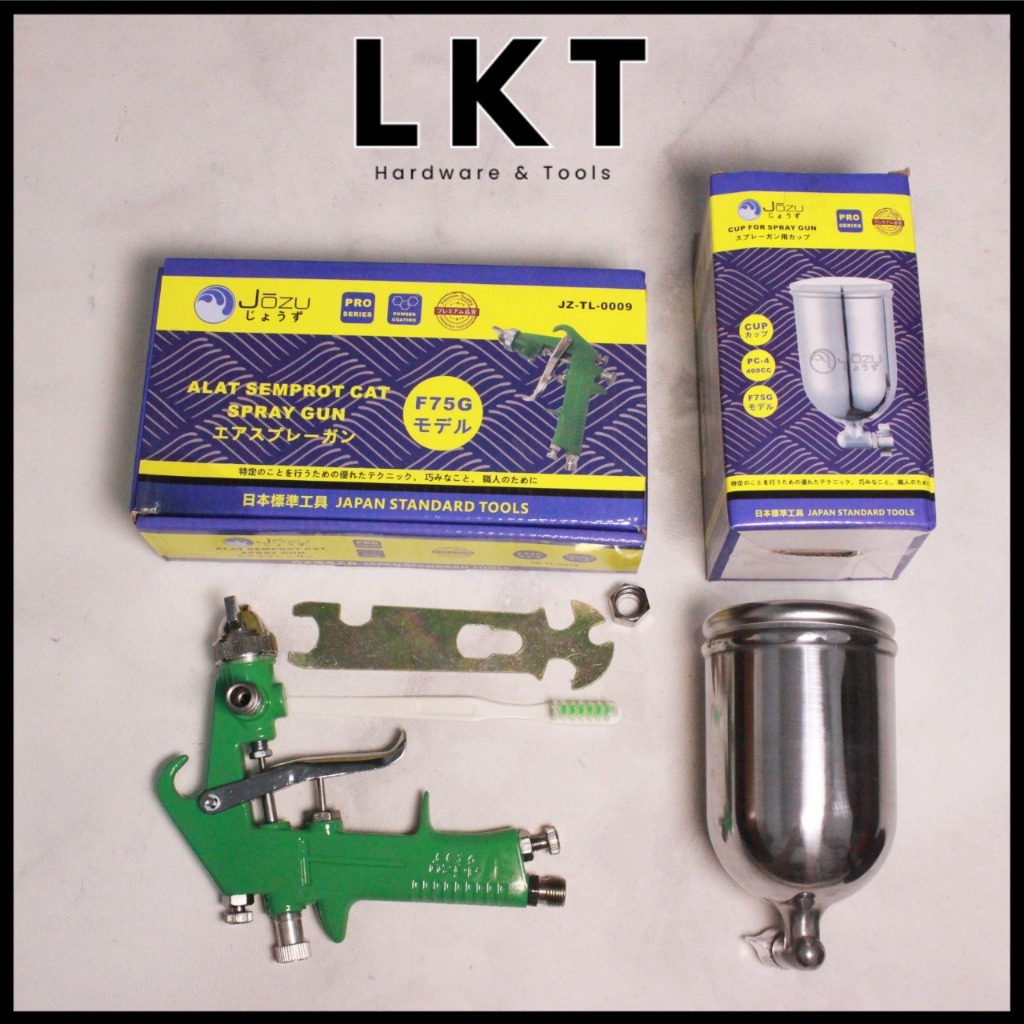 JOZU Semprotan Cat Tangan Manual - Air Spray Gun Tabung Atas F-75 G
