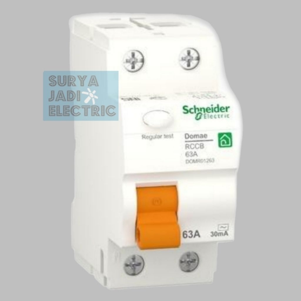 ELCB RCCB Anti Kontak Schneider DOMAE 2P 1P+N 1P + N 63A 30mA