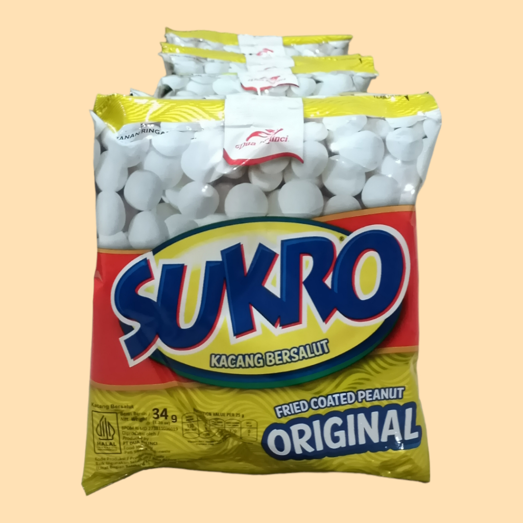 

DUA KELINCI Kacang Sukro Original Jumbo Snack 34 gr [10 pcs/pack]