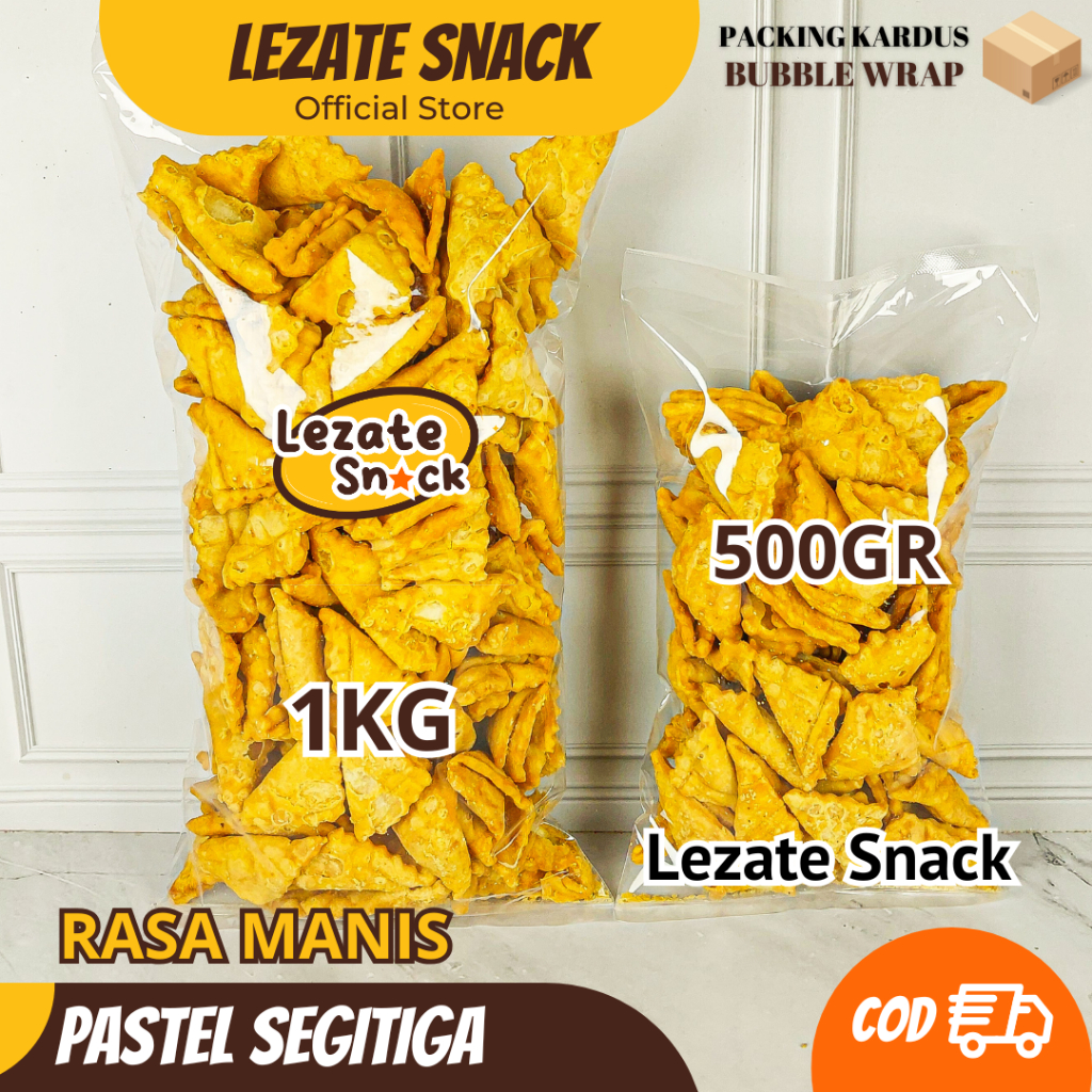 

Pastel Kering 1KG Manis Bentuk Segitiga Murah Enak / Pastel Lipat Segitiga Manis Murah Pastel Kiloan / Pastel Kering Abon Snack Pastel Lezate Snack