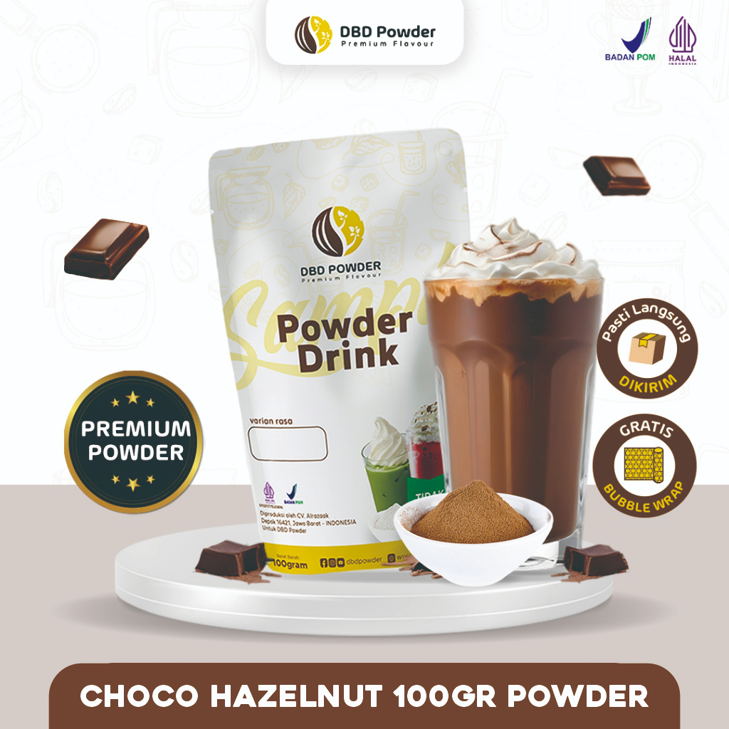 

Bubuk Minuman Coklat Hazelnut 100 Gram - Powder Choco Hazelnut 100 Gram