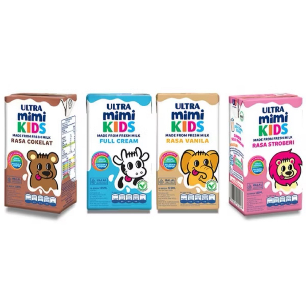 

Ultra mimi kids(susu uht)isi 5pcs rasa strawberry/cokelat/full cream