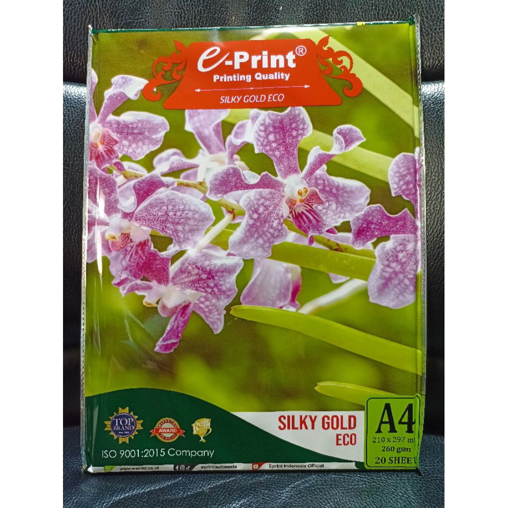 

Kertas Foto e-print Silky Gold Eco Photo Paper A4 260 gsm 20 lembar