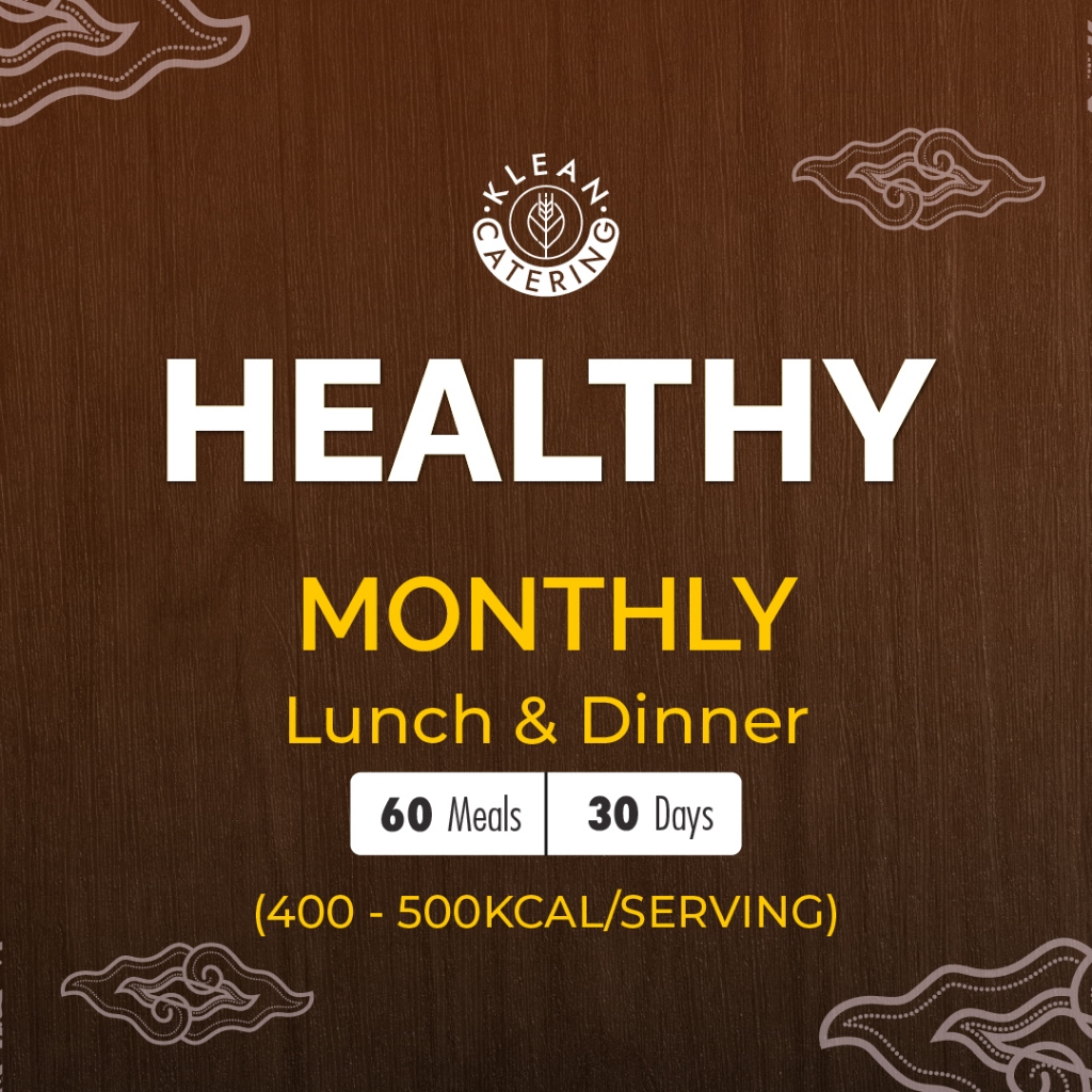 

Klean Healthy Diet Catering Sehat - Monthly (60 Meals/30 Days)